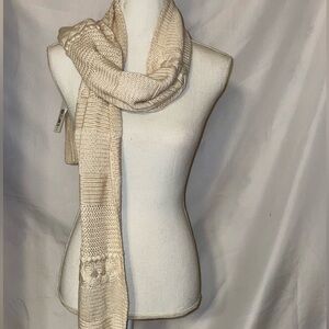 Ugg Cable Knit Scarf cream off white NWT